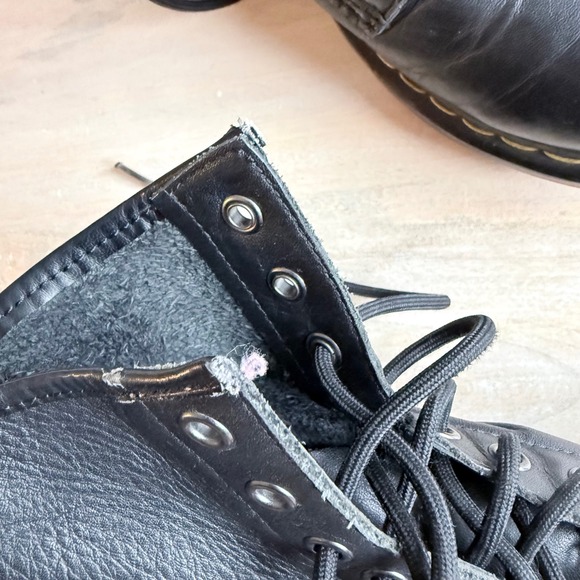 Dr Martens 1460 Pascal Black Leather Lace Up Combat Boots Wm Size 8 - Picture 9 of 11